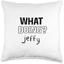 What Doing Jeffy Throw Pillow