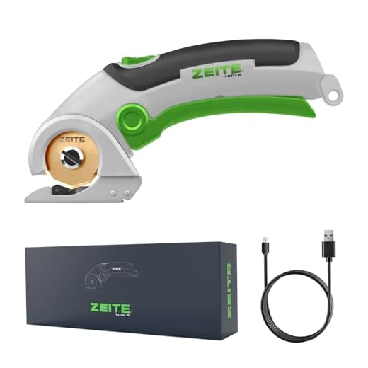 ZEITE Electric Cordless Scissors with Titanium Coated HSS Blades | 4V Rechargerable Cardboard Box Cutter,for Cardboard Recycling,Leather Carpet Fabric Cutting,Sewing,Crafting