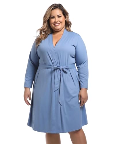 Image of SUFEINI Maternity Robe and Matching Swaddle Blanket Set, Plus Size Women Postpartum Robes Sleepwear New Mommy Gift
