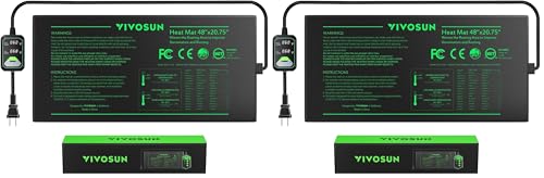10"x20.75" Seedling Heat Mat with Built-in Temperature Controller, UL & MET-Certified Waterproof Plant Heating Pad for Germination, Hydroponics, Brewing, Breeding, and Greenhouses