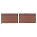 Produktbild vidaXL Gartenzaun WPC Sichtschutzzaun Lamellenzaun Windschutz Sichtschutz Zaun Steckzaun Systemzaun Garten 353x106cm Braun Aluminiumstange