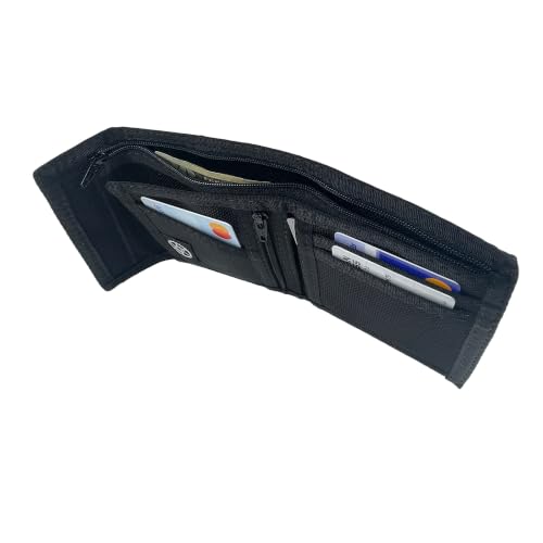 Image of Sprocket Nylon Billfold Wallet with Zippered Coin Pocket (Black Ballistic)