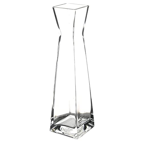 VERRE 12" Clear Glass Square Vase