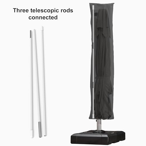 Image of PURPLE LEAF Outdoor Cantilever Umbrella Cover Easy Setup S Size Black