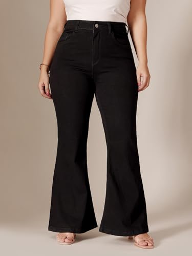 Image of Miss Chase A+ Women's Bootcut High Rise Stretchable Denim Jeans