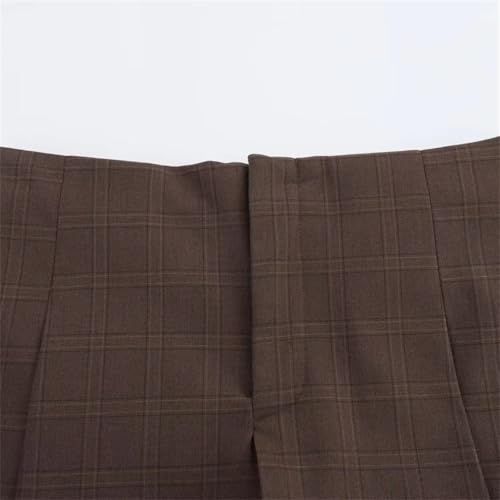 College Style High Waist Plaid Casual A Line Mini Skirt Women3