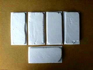 Juego de cinco moldes de chapa de ladrillo usados antiguos 4x8.5 #0923-5