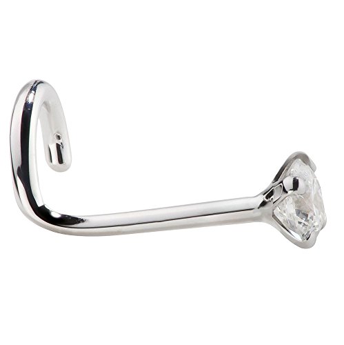 Freshtrends I1 2Mm 0.03 Ct. Tw Diamond 14K White Gold Nose Ring Screw Twist 18 Gauge #TOP2