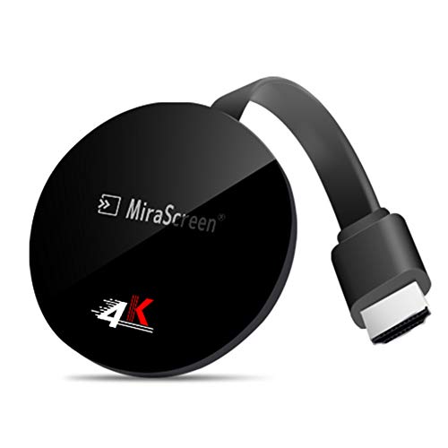 MiraScreen Miracast Dongle for TV, 4k/2K Resolution 2.4G WiFi, Compatible with iOS/Android/Windows/MacOS Devices to TV, Support Airplay/Miracast/DLNA