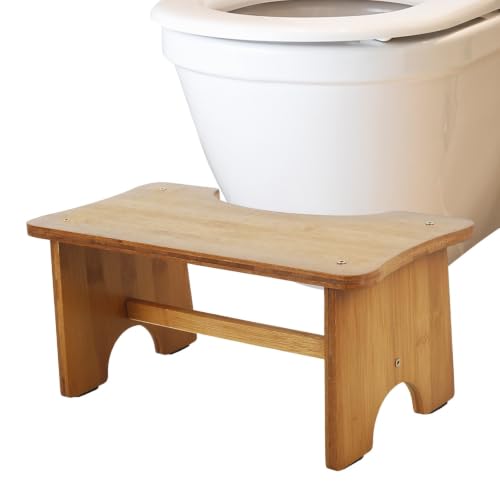Taburete de madera antideslizante y resistente para elevar los pies en el baño 4