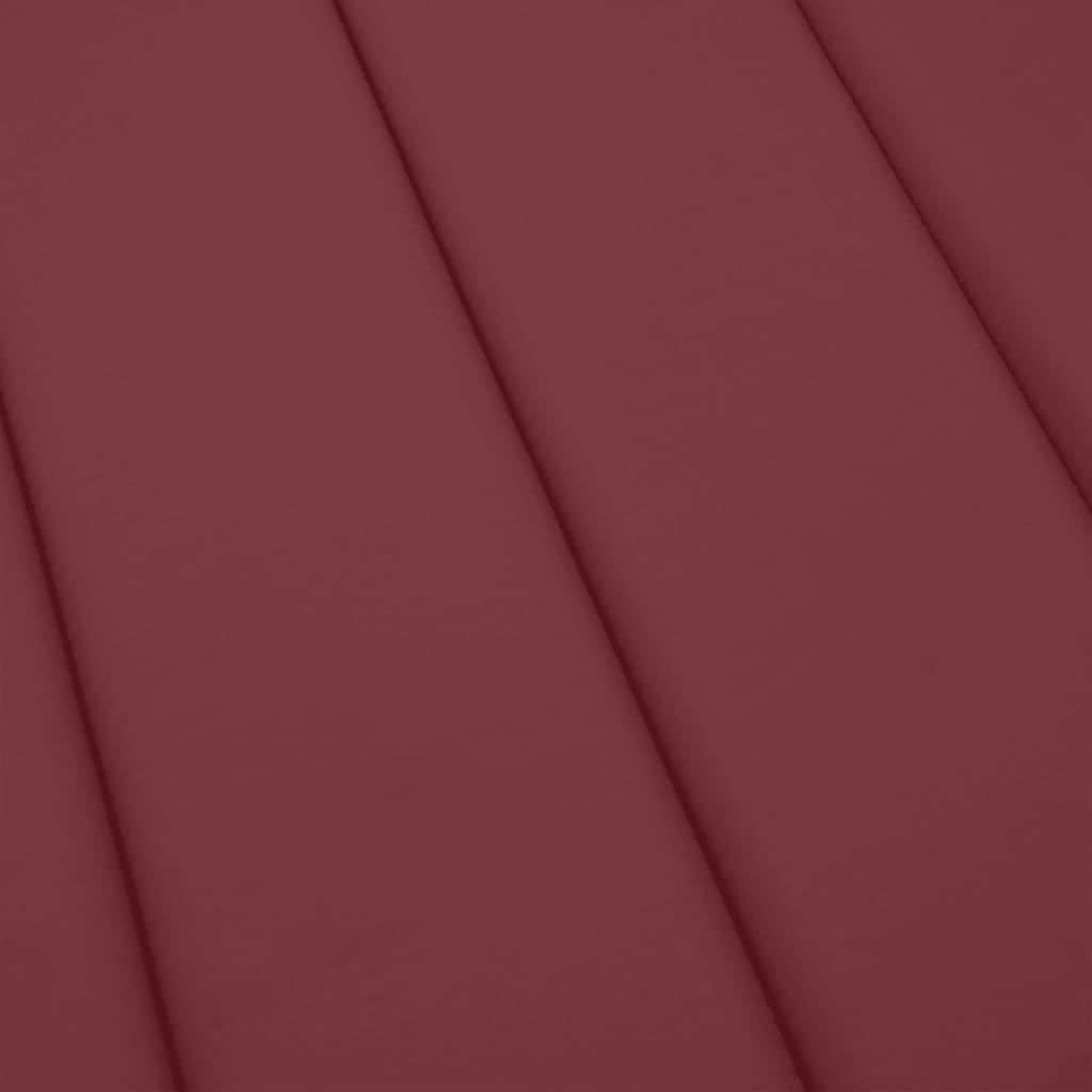 ZEYUAN Cojín para Tumbona Tela Rojo Tinto Melange 200x50x4 cm, Cojin Tumbona Exterior, Colchonetas para Tumbonas, Colchoneta Hamaca, Cojín De Silla De Hamaca, Colchón para Tumbona - 4002507