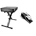 Rockjam Banco De Teclado Premium Acolchado Ajustable O Taburete De Piano Digital + M-Audio SP-2 Pedal De Sostenido Universal con Tacto De Piano para Teclados Electrónicos, Pianos Digitales