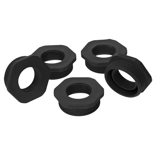 Kalitec G6402510 - Reducción M40/M25 (5 unidades, plástico, color negro, rosca hembra hexagonal, rosca interior M25, rosca exterior M40, IP68)