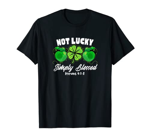 Not lucky just bless leopard shamrock st patrick day t-shirt