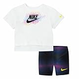 nike aop bike set sportivo per bambini blu bianco multicolore 2 pezzi