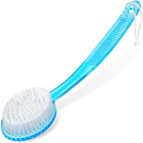 DecorRack Bath Brush with Bristles, Long Handle for...