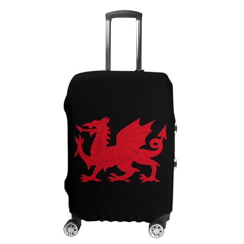 Flag Of Wales Welsh Cool Dragon Travel Luggage Cover Suitcase Protector Fits 19-32 Inch Case S