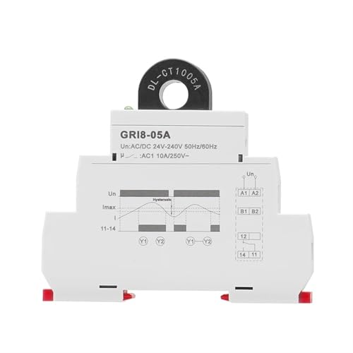 Relé GRI8-05 de control de corriente AC 2A-20A y protección de voltaje ajustable 3