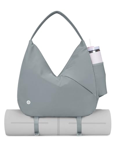 Ceneda 女性用大型ジムバッグ スポーツダッフルバッグ 隠しヨガマットホルダー&シューズコンパートメント付き ワークアウトダンストートバッグ ウェットポケット付き オーバーナイトウィークエンダーバッグ 旅行/ヨガ用, 青磁, スタイリッシュ。の商品画像（Amazon）