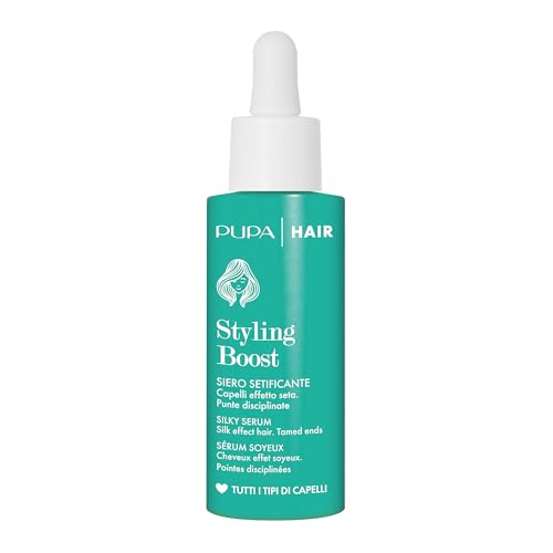 Pupa Milano Styling Boost Silky Serum - Hair Oil and Serum - Sunflower Extract Boosts Shine - Perfectly Tames Ends - Fights Free Radicals - 1.01 oz