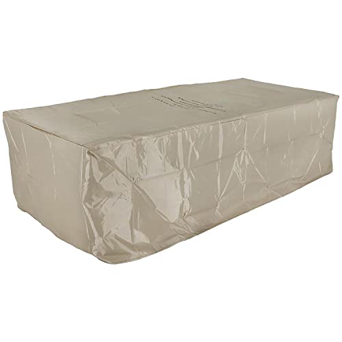 Sunnydaze Propane Gas Fire Pit Table - Rectangular Outdoor Fireplace - Portable Fiberglass Firepit With Lava Rocks - Large 56 Inch 55,000 Btu - Brown #TOP7