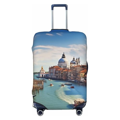 Travel Luggage Cover for Suitcase Tsa Approved, Washable Elastic Suitcase Protector, Grand canal in Italy Suitcase Cover Anti-scratch Baggage Cover Fits 22-24 Inch Luggage Sleeve Small