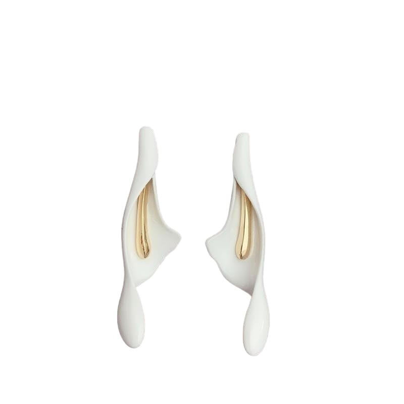 White Orchid Lily Flower Earring For Women With Gold Strand, Fancy Earrings For Women Trendy, Adorable Earrings For Women, Calla Lily Flower Earrings, Fashion Stud Earrings, White earrings for women stylish(White) (B0D8BRRR8M) Amazon Price History, Amazon Price Tracker