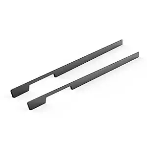 Spitze By Everyday - D9 Metal Long Wardrobe Door Handle With Comfy Grip For Drawers And Cabinets (24 Inches / 600 Mm, Satin Black) - Pack Of 2 - Pull Handle