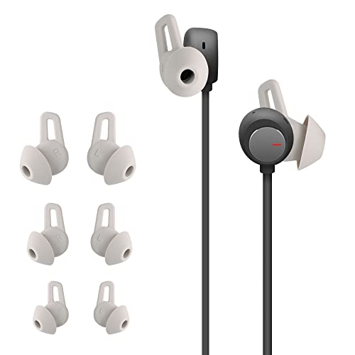 kwmobile 6x Auricolari di ricambio compatibile con Huawei FreeLace Pro Gommini sostitutivi in Silicone - 3 Misure - bianco
