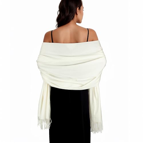 SWAT PANY Chale Ivoire Etole Femme Châles Etoles Mariage Echarpes Foulards Pashmina Femme Hiver...