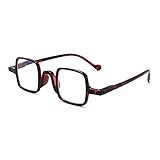 XWGlory Tragbare Retro Quadratische Rahmen-leopard-lesebrille