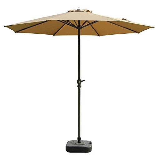 Parasol de terrasse 9 pieds kaki idéal au bord de la piscine et dans l'arrière-cour
