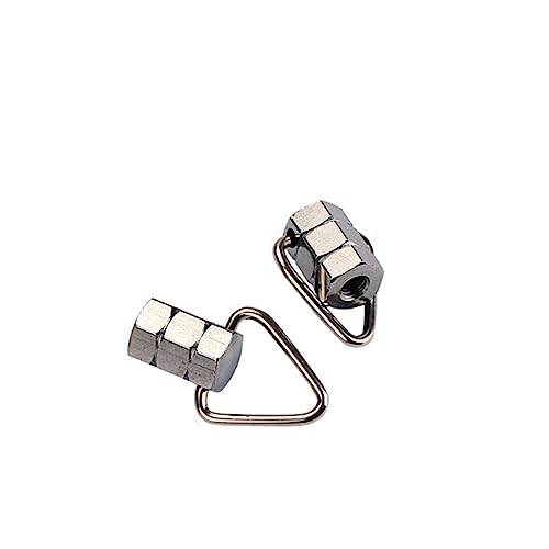 HANABASS 2 PCS Banjo Strap Lock Buttons Secure Acoustic Guitar Strap Locks Easy to Install Solid for Banjo Instruments Silver Finish Protects Against Accidental Release