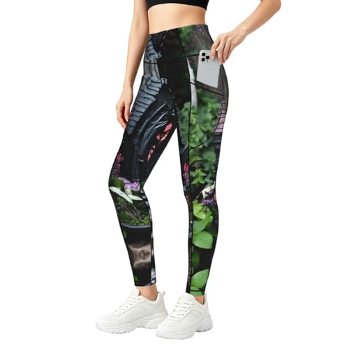 Pantalon de yoga opaque taille haute Gothic Fairy Garden03 sport