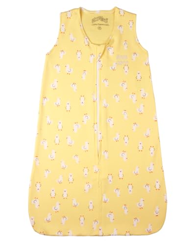 Saco de Dormir Bebê Pijama Menino Menina Suedine Estampado Patinhos Fio 40 100% Algodão (Amarelo, M)