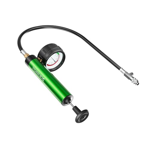 YISINIUTUO Universal Radiator Pressure Tester, Aluminum Automotive Cooling System Radiator Pressure Tester Tool,Pressure Test Pump with Pressure Gauge,Fit for Adapters for Various Car Models