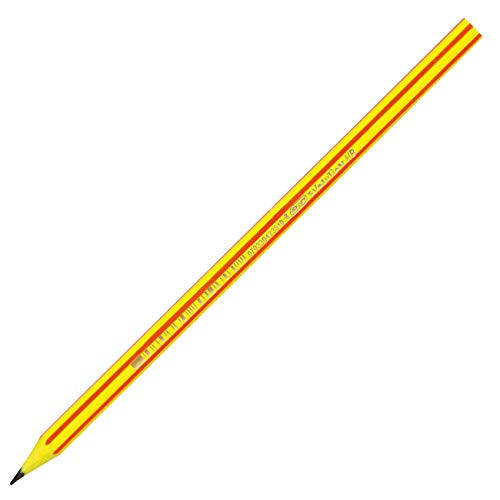 Lápis Plástico Preto Nº 2HB, BIC Evolution Pijama, Corpo Hexagonal Listrado em Cores Divertidas, 891