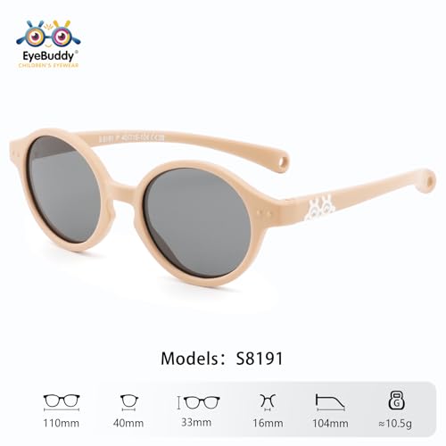 EYEBUDDY Polarized Toddler Baby Sunglasses With Strap - Unbreakable Flexible Infant Boys Girls Sunglasses for Newborns 0-3 Years — view 6