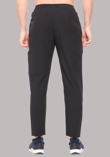 Image of Men's Ns Lycra Spandex Mixx Polyester Sports Trackpants with Both Side Zipper Pockets