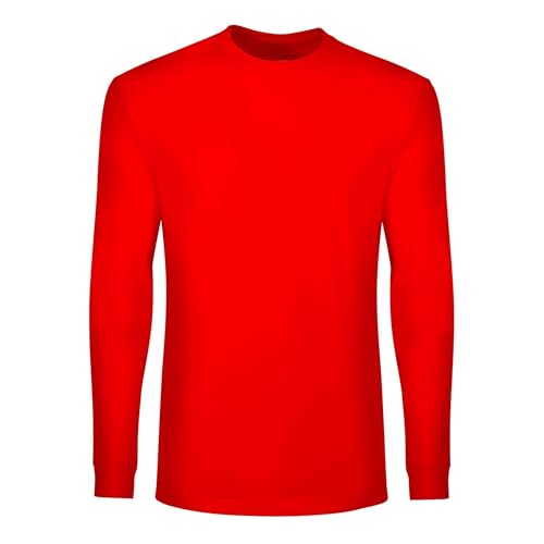 Niscioma T-Shirt a Manica Lunga - Maglia Uomo in Cotone Morbido, Stile Casual e Confortevole per Tutti i Giorni - Maglietta a Maniche Lunghe Trendy con Design Moderno e vestibilità Perfetta
