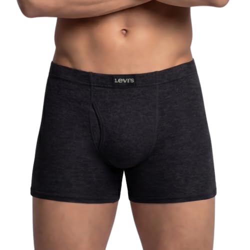 Image of Levi's 010 Classic Boxer Briefs for Men | 100% Pure Cotton | Breathable | Branded Inner Elastic | Anti-Roll Waistband | Supportive Gusset | Functional Fly | No Ride-Up Long Length Fit | Pack of 1