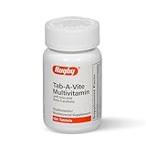 Rugby Tab-A-Vite Multivitamin with Iron and Beta-Carotene - Daily Multivitamin for Adults, Supports Overall Health, Multimineral Supplement - 100 Tablets