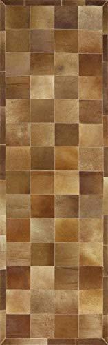 Vip Leather Patchwork-Läufer aus Rindsleder Cod RD6FG (40 cm x 150 cm)