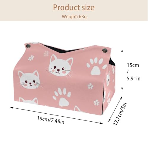 Boîte mouchoirs chaton avec large fente d'extraction - Lot de 2 boîtes de table