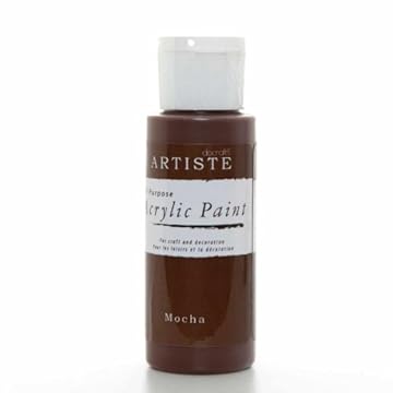 Artiste Acrylic Paint 59ml 2Oz Mocha, Quick-Drying Professional Art, Craft and Hobby Artists Paint, Vibrant Colour, Water-Based Paints Cover All Surfaces with Ease, Ideal for Travel Artists