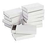 Streichholzschachteln folia 2407 - Streichholzschachteln, ca. 11 x 6 x 2 cm groß, 12 Stück, blanko weiß, zum Selbstgestalten