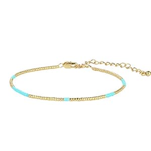 C·QUAN CHI Bracelet Chaîne Classique pour Femmes Bracelet D&rsquo;amitié en Perles Miyuki Bracelet Chaîne Faites à La Main