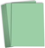 Hamilco Colored Cardstock Paper with Vellum Finish – 8.5" x 11", 67 lb Cover, Green, Scrapbook & Craft Cardstock, 50 Sheets