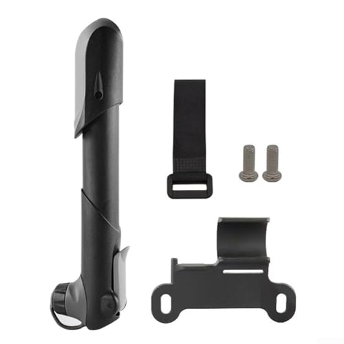 Tragbare Fahrradreifenpumpe, Handpumpe für Fahrradrahmen mit Luftdruckmesser, langlebiges Presta-Material, 120 PSI Kapazität (1 x Fahrradpumpe, 2 x Schrauben, 2 x Klettbänder, 2 x Seitenhalterung)