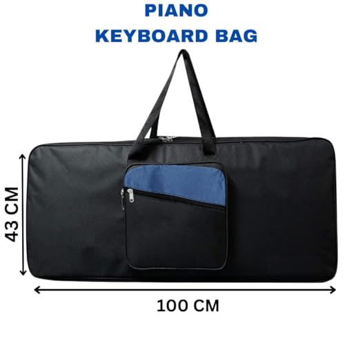 Image of IMAGINEA 40 Inch Piano Bag for 61 Keys Electronic Keyboard - Compatible with Yamaha PSR-F52, F51, E263 & Casio CTK2550, CTK3500, CT-S200, CT-S300, Portable Storage Bag (Black)